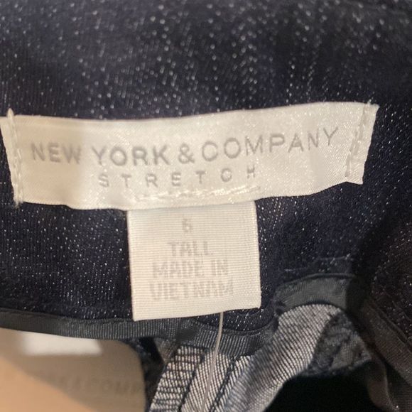 NWT New York & Company Blue Crosby Street Pant | Straight Leg | Size 6 Tall - Picture 7 of 7